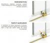 NEW TRENDY Kabina prysznicowa drzwi podwójne przesuwne PRIME LIGHT GOLD 90x90x200 D-0418A/D-0419A